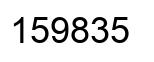 Number 159835 black image
