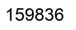 Number 159836 black image