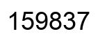 Number 159837 black image