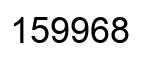 Number 159968 black image