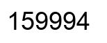Number 159994 black image
