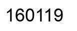 Number 160119 black image