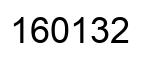 Number 160132 black image