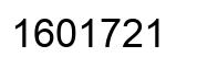 Number 1601721 black image
