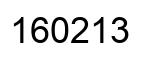 Number 160213 black image