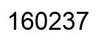 Number 160237 black image