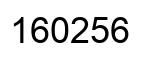 Number 160256 black image