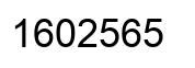 Number 1602565 black image