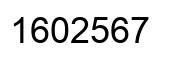 Number 1602567 black image