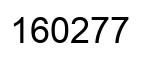Number 160277 black image