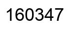 Number 160347 black image