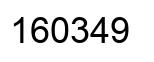 Number 160349 black image
