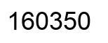 Number 160350 black image