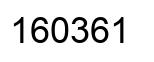 Number 160361 black image