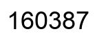 Number 160387 black image