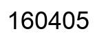 Number 160405 black image