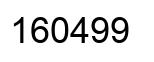 Number 160499 black image
