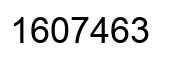 Number 1607463 black image