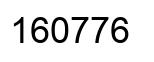 Number 160776 black image