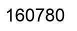 Number 160780 black image