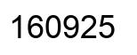 Number 160925 black image