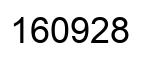 Number 160928 black image