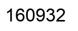 Number 160932 black image