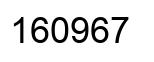 Number 160967 black image