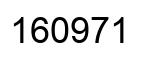 Number 160971 black image
