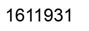 Number 1611931 black image