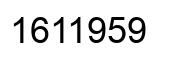 Number 1611959 black image