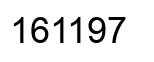 Number 161197 black image