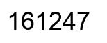 Number 161247 black image