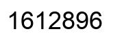 Number 1612896 black image
