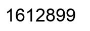 Number 1612899 black image