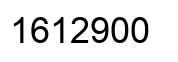 Number 1612900 black image