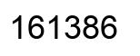 Number 161386 black image