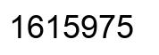 Number 1615975 black image