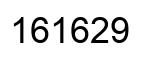 Number 161629 black image