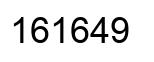 Number 161649 black image