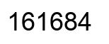 Number 161684 black image