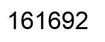 Number 161692 black image