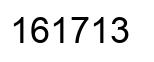 Number 161713 black image
