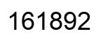 Number 161892 black image
