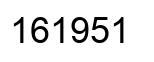 Number 161951 black image