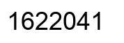 Number 1622041 black image