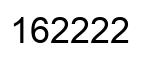 Number 162222 black image