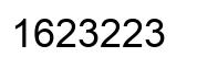 Number 1623223 black image