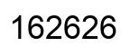 Number 162626 black image