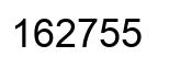 Number 162755 black image